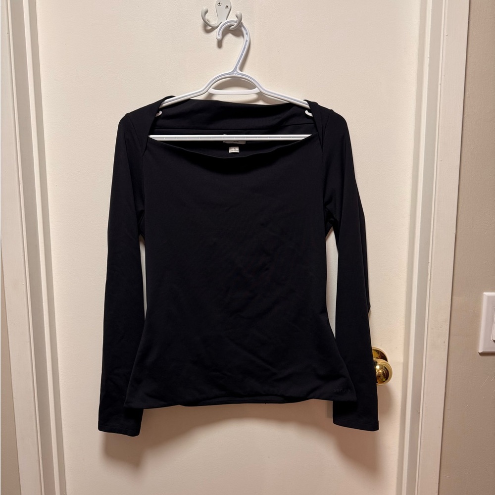 Aritzia Black Long Sleeve Contour Shirt